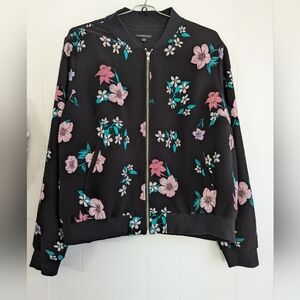 Lane Bryant Floral Print Bomber Jacket - size 18/20